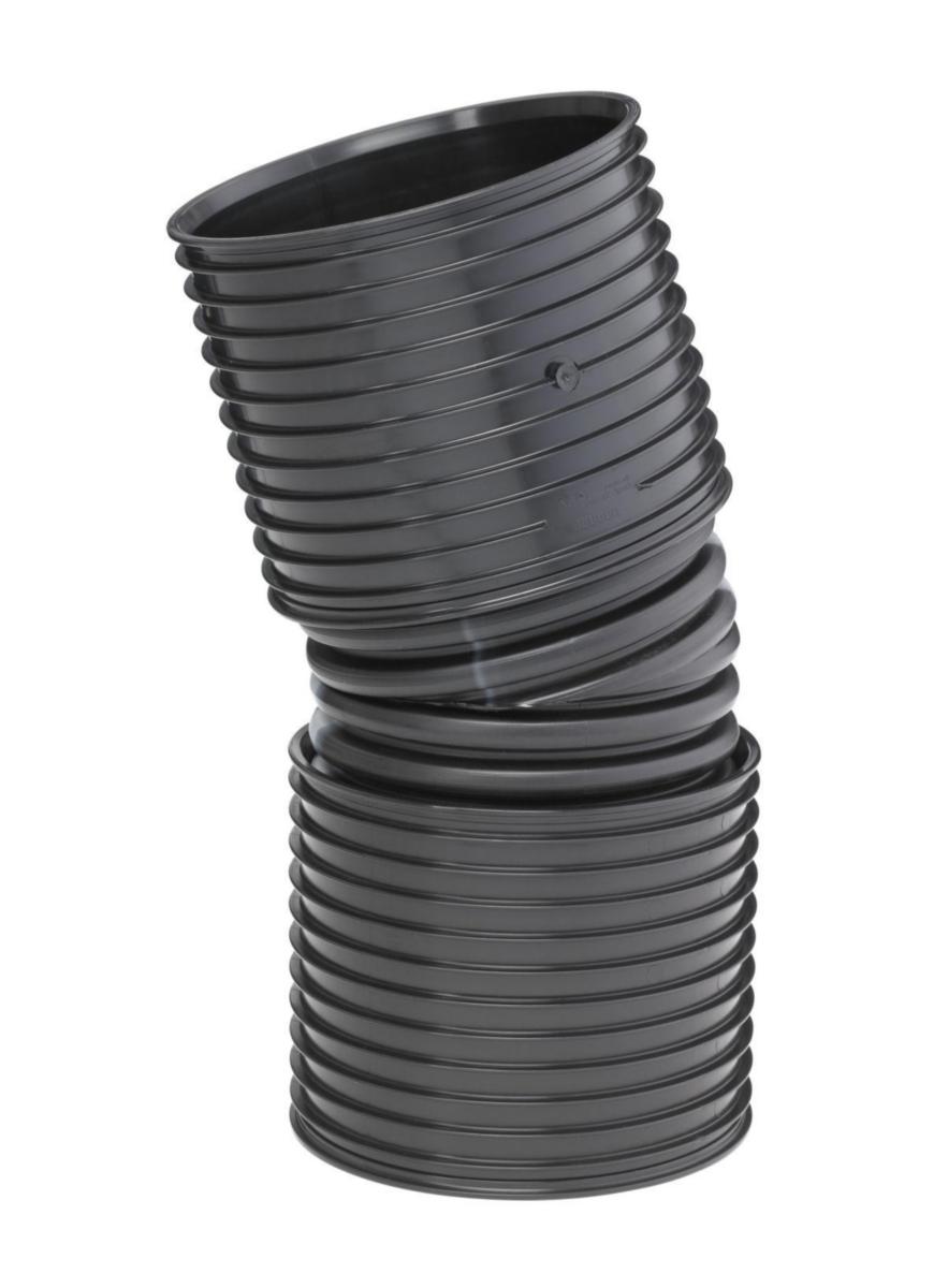 Uponor IQ dagvattenböj 15° DN 400, 2 muffar - Uponor