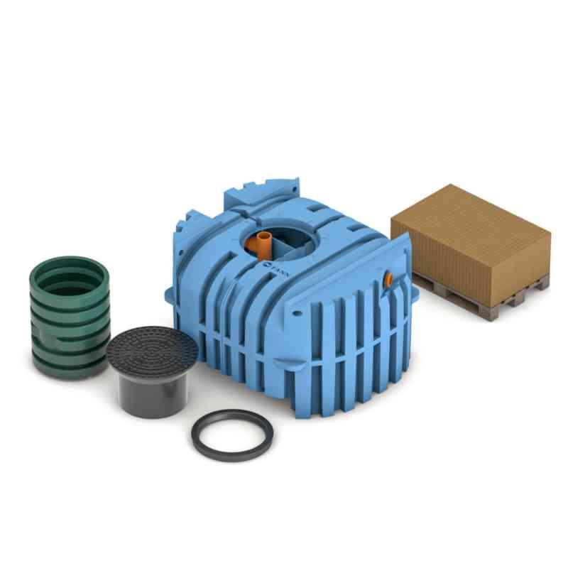 Trekammarbrunn, FANN Blue 2200L - med inbyggd pumpbrunn