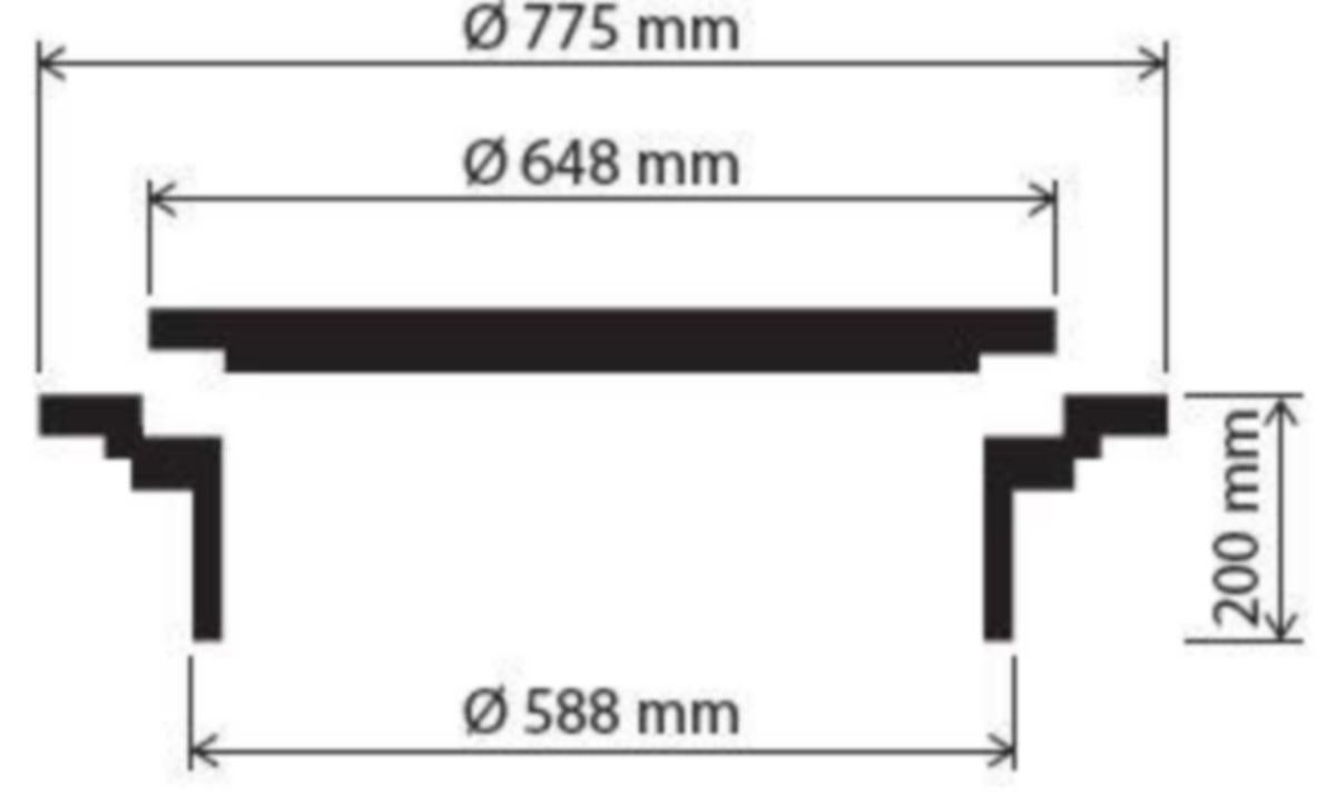 Kombiringen brunnslock A-600 lätt betäckning