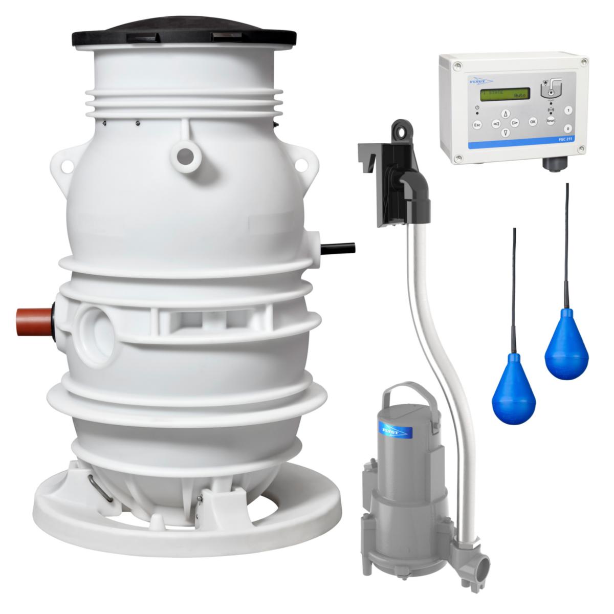Flygt Compit 901 avloppspumpstation 3 - fas med tuggerpump MH3069 - Flygt