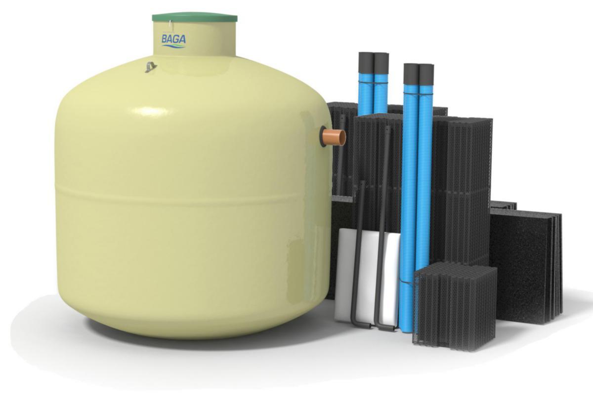 Baga Slamavskiljare 2,2 m³ med infiltrationspaket / Biomoduler BDT+KL (WC) - Baga