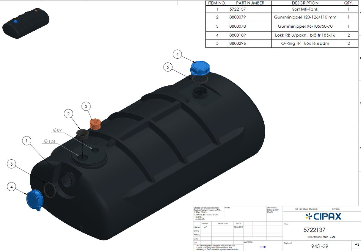 CPX Sluten Tank 2100L – MK-tank