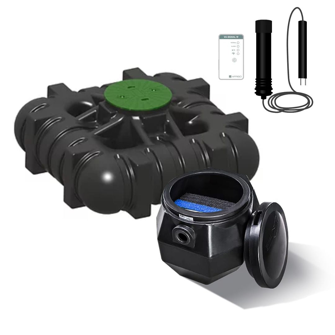 Sluten tank med separat gråvattenrening