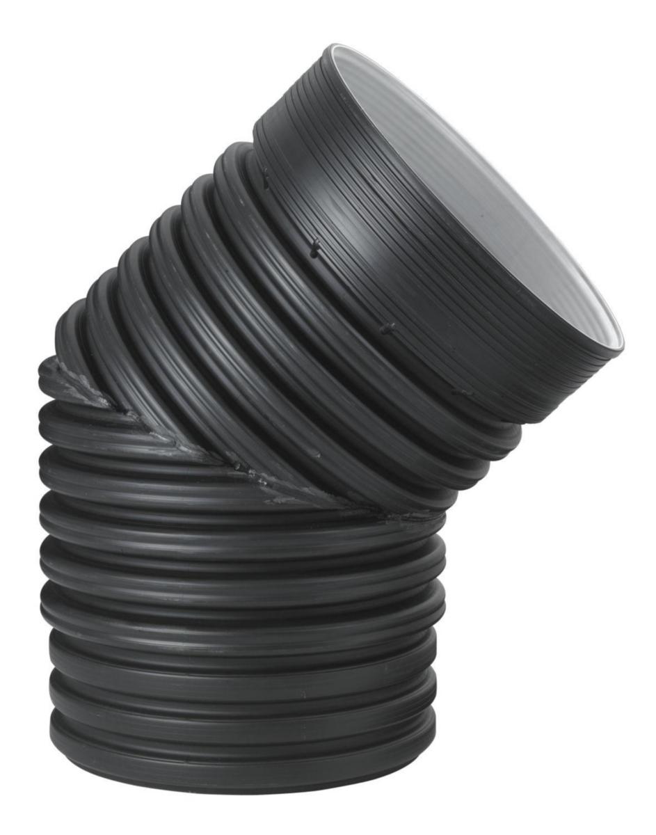 Uponor IQ dagvattenböj 45° DN 1000, 1 muff - Uponor