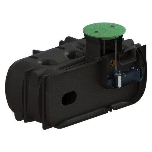 Slamavskiljare BDTKL 3-kammare 4200L med pumpbrunn