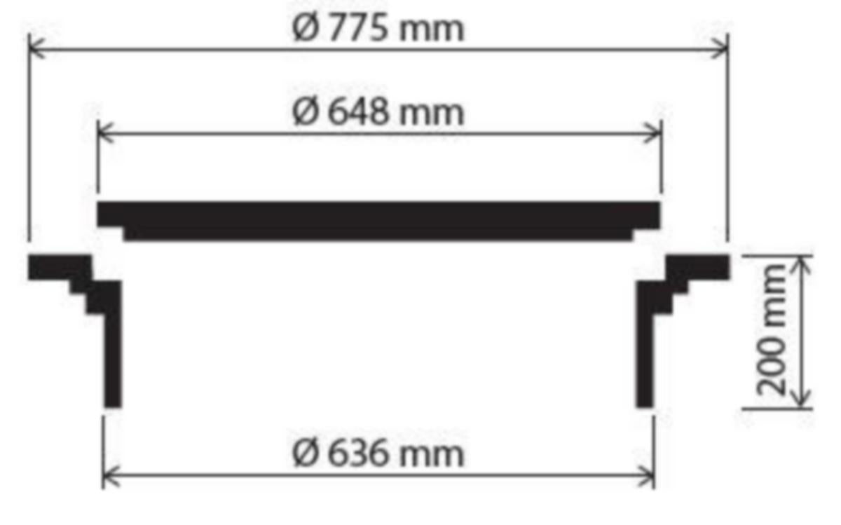 Kombiringen brunnslock A-640 lätt betäckning