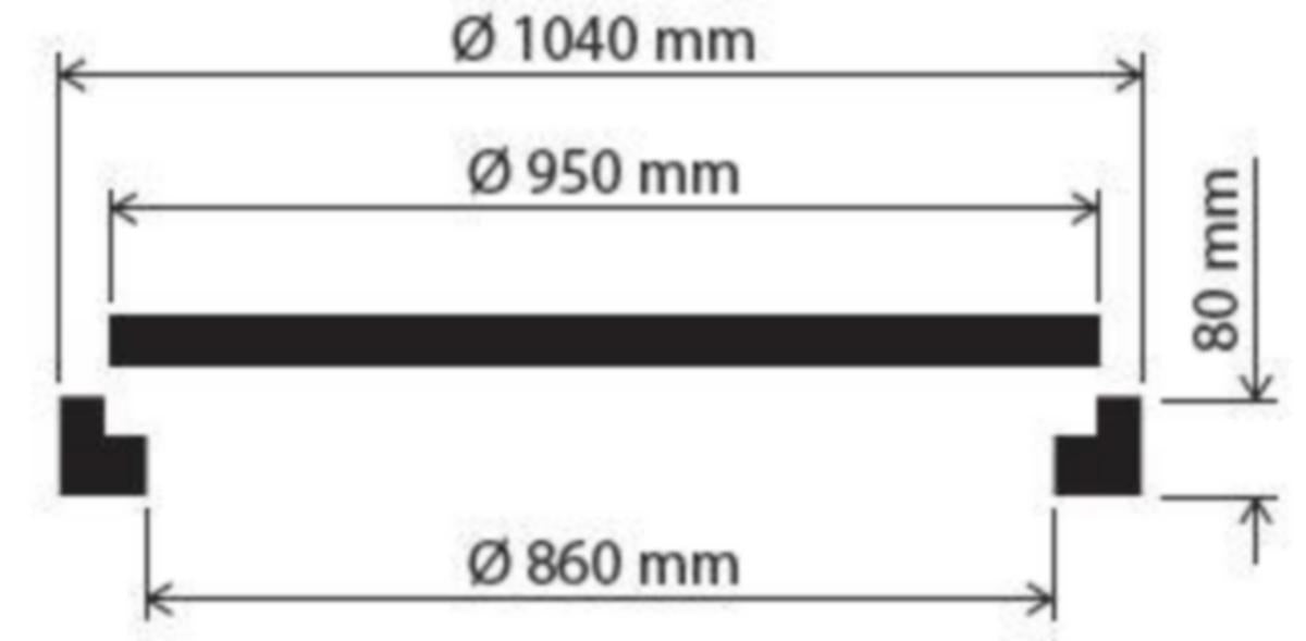 Kombiringen brunnslock 800 lätt betäckning