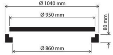 Kombiringen brunnslock 800 lätt betäckning