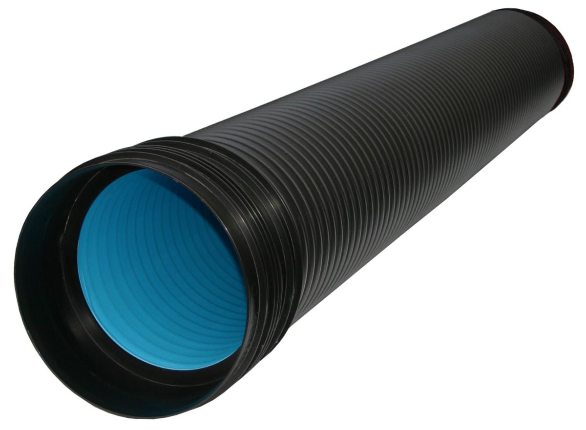 Pipelife Infra DV dagvattenrör DN 500 × 6 m med muff och tätningsring - Pipelife