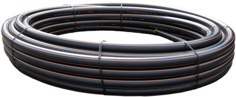 PEM - rör 16 mm PE100 SDR11 PN16 brun stripe - PE - tryckrör - DEBE - 300 m - 1990020 - 300 - BR