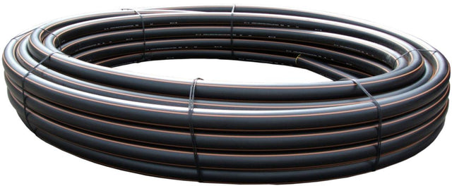 PEM - rör 16 mm PE100 SDR11 PN16 brun stripe - PE - tryckrör - DEBE - 300 m - 1990020 - 300 - BR