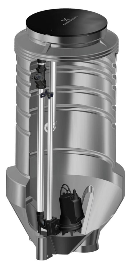 Grundfos PS.R villapumpstation utan pump, djup 3 m, brunn Ø 800/1000 mm - Grundfos
