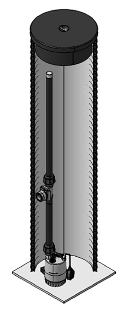 Pumpbrunn DPB2.0-FLEX inklusive pump KP250, a-collection