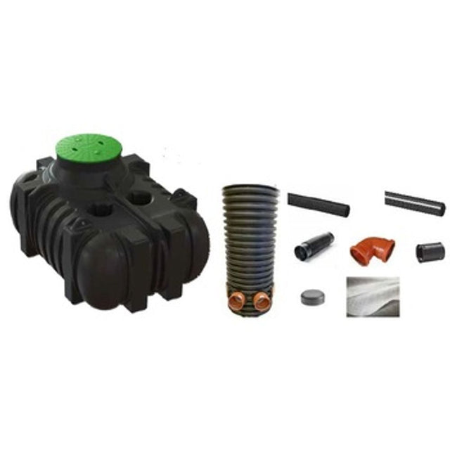 Cipax Slamavskiljare 2,2 m³ med infiltrationspaket BDT+KL – 1 hushåll - Cipax