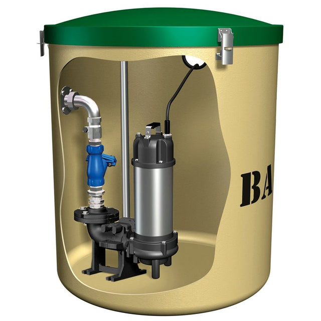 Baga Kompus 61 källarpumpstation med skärande GD-20A 3-fas pump, Ø 600 mm - Baga